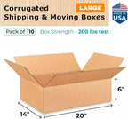 Large Shipping & Moving Boxes 20x14x6 inches - Image 2