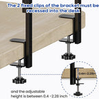 ART-GIFTREE Clamp On Desk Shelf 2-Tier, 12.5 inche Wood Shelving Unit - Image 6