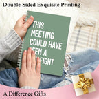 XQLZY This Meeting Could Have Been A Fist Fight Green Spiral Notebook, Funny - Image 6