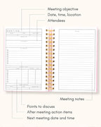Lamare Meeting Notebook for Work Organization – Perfect Work Notebook for Note - Image 3