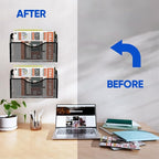 Magnetic File Holder 3 Pockets File Folder Organizer, Office Hanging Magazine - Image 7