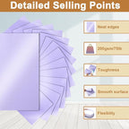 Silunkia 100 Sheets Purple Shimmer Cardstock 8.5 x 11 Cutting Paper, 75lb - Image 3