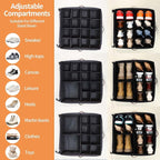 INSTY 2 Pack Shoe Organizer for Closet, Fits up to 32 Pairs, Adjustable - Image 3