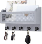 Nekon Mail and Key Holder for Wall Decorative, 11 Inch Wooden Wall Key Organizer by NekonDesign