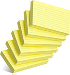 300 Count Index Cards 3 x 5 Inch Ruled Yellow Index Cards, Flash Cards College by Nichela