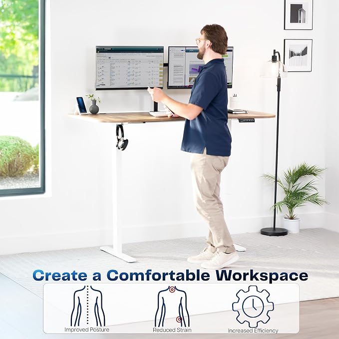 VIVO Electric 63 x 32 in Standing Desk, Memory Height Adjustment, 1B Series - Image 4