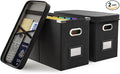 Oterri File Organizer Box with Lid, Hanging Filing File Box with Mesh Pocket by Oterri