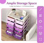 GOFLAME 10-Drawer Rolling Storage Cart, Art Craft Storage Organizer on Wheels - Image 5