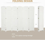 HOMCOM Room Divider, 6 Panel Folding Privacy Screen, 5.6' Tall Freestanding - Image 4