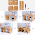 Fox Claw Desktop Bookshelf Expandable Desktop Organizer Counter Bookcase Desk - Image 7