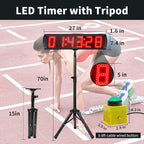 5 Inch 6-Digit LED Race Timer, Running Event Gym Timer - Image 2