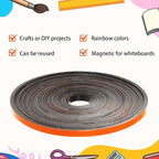 AmazingSpark Magnetic Tape Roll Thin Strips, 0.39 Inch x 66 Feet Magnetic Board - Image 6