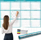 32" x 48" Exellewis 2026 Wall Calendar Erasable, Wet & Dry Erase Large by Exellewis