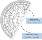 100 Pcs 4 Inch Clear Plastic Protractor Bulk Math Protractors Set 180 Degrees - Image 4