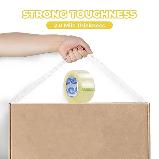 Clear Packing Tape 36 Rolls – Heavy Duty Shipping & Moving Tape – Strong - Image 4