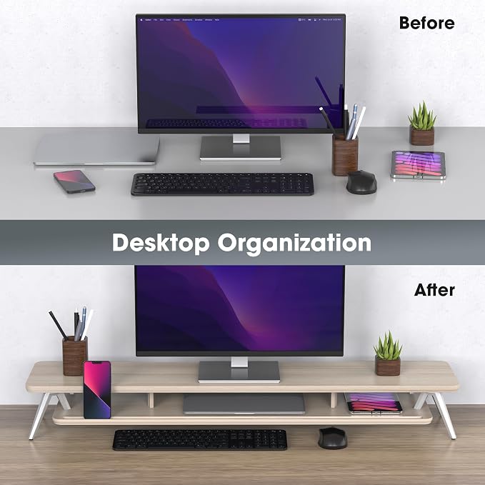 Fenge Dual Monitor Stand, Monitor Stands Riser - Image 8