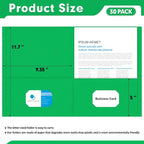 Two Pocket Folders, PANDRI 30 Pack 2 Pocket Folders, Letter Size Paper File - Image 2