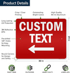 Custom Arrow, Custom Directional Sign, Left Arrow, 24x30 Inches, 3M EGP - Image 6