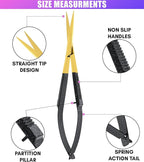 Cross Edge Spring Scissors 5 Inch straight Stainless-Steel Precision Eyebrow & - Image 6