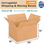 Large Shipping & Moving Boxes 20x16x12 inches - Image 2
