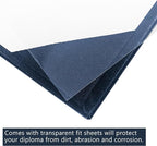 GraduationMall 11"x14" Smooth Padded Diploma Cover Certificate Holder Navy - Image 5