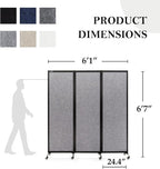 Upgrade Version Room Partition and Divider, Freestanding Rolling Dividers - Image 2