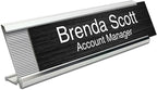 10 Pack 2" x 8" Aluminum Desk Name Plate Holder, Office Name Plate Holder - Image 2