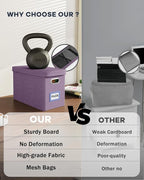 Oterri File Organizer with Lid, Hanging Filing Box with Mesh Pocket, Document - Image 3