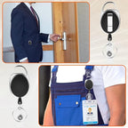 5 Pack ID Badge Holder, Badge Holder Retractable Clip - Image 7