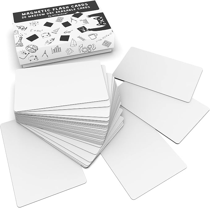 Attractivia Dry Erase Magnetic Labels 3.7 x 2.8 in, Medium Dry Erase Magnets by Attractivia