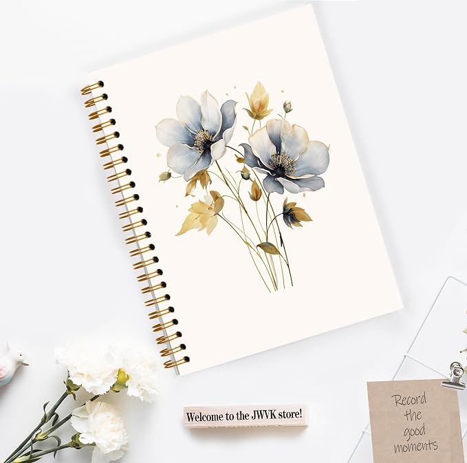 JWVK Vintage Wild Flower Botanical Plant Notebook 02, Rustic Spring Floral - Image 3