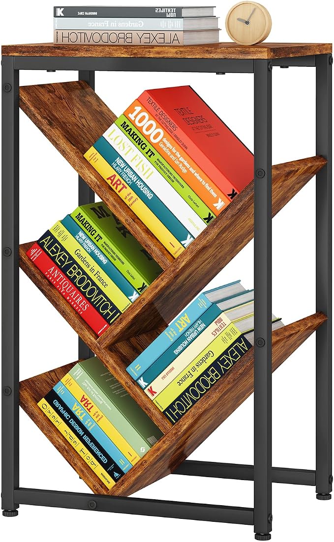 IBUYKE 5 Tier Tree Bookshelf, Small Desktop Bookshelf by IBUYKE
