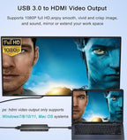 VIENON USB 3.0 to HDMI Adapter, USB 3.0 Hub - Image 3