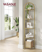 VASAGLE 5-Tier Corner Shelf Stand, Corner Bookshelf, Bathroom Organizer - Image 2