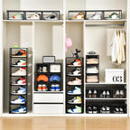 Stebopum 12 Pack Stackable Shoe Storage Organizer - Image 9