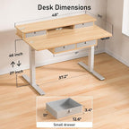 ExaDesk 48 * 30 Inches Electric Standing Widened Desk Adjustable Height - Image 3