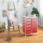LDAILY 15 Drawer Rolling Storage Cart, Rolling Cart - Image 6