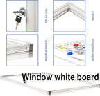 BIBOC 36x24 Inches Lockable Bulletin Boards White Board Frame Enclosed Display - Image 2