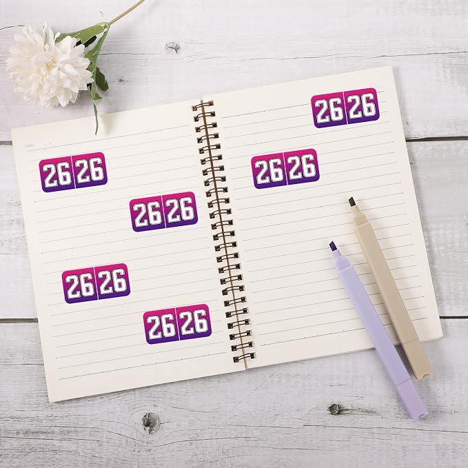 1000pcs 2026 Year Stickers, 3/4x1-1/2 Inch 26 Year Colored Self-Adhesive - Image 3