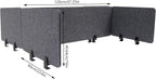 ReFocus Raw Clamp-On Acoustic Desk Divider Mounted Privacy Panel Set – Reduce - Image 2