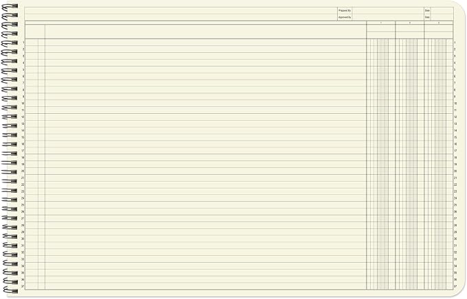 BookFactory Accounting Ledger Notebook/Large 3 Column Accounting Ledger - Image 3