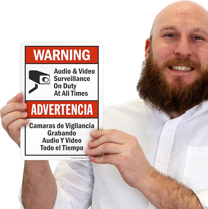 SmartSign 10 x 7 inch “Warning - Image 2