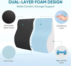 AHUAWA Lumbar Support Pillow for Recliner Chair and Couch, Memory Foam Back - Image 2