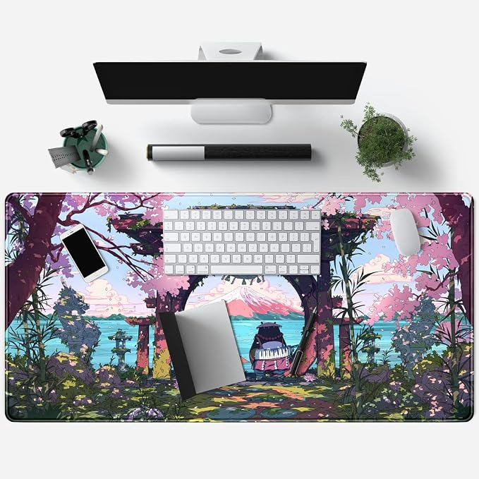 Pink Japan Desk Pad Anime Gaming Green Mouse Pad Large Mouse Pad - Image 4