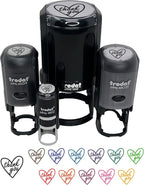 Thank You in Heart Self-Inking Rubber Stamp Ink Stamper by Sniggle+Sloth