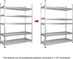 Amazon Basics 5 Shelf, High-Grade Aluminum, Adjustable, Shelving Unit - Image 6