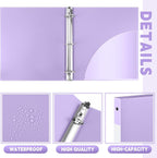 Henoyso 16 Pcs 3 Ring Binder 0.5 Inch Round Fits Letter Size 8.5'' x 11'' Paper - Image 3