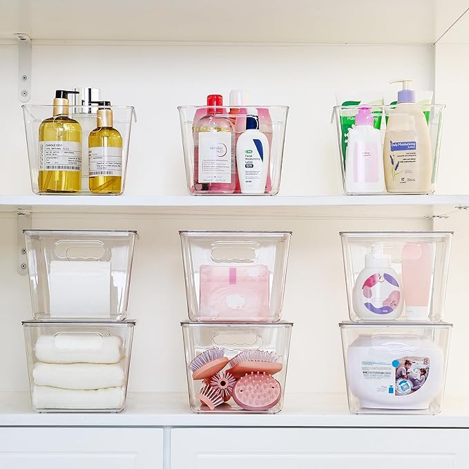 Vtopmart 10 Pack Clear Stackable Storage Bins - Image 6