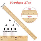 QTLCOHD 144 Pack 12 Inch Wooden Ruler, Pine Wood Measuring Rulers Bulk - Image 2