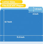 SUNEE File Folders, 120 Pack Manilla Folders 8.5 x 11, Colored File Folders - Image 2